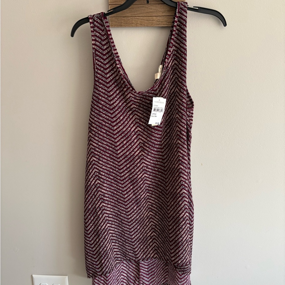 Nordstrom Purple and Black Chevron Dress